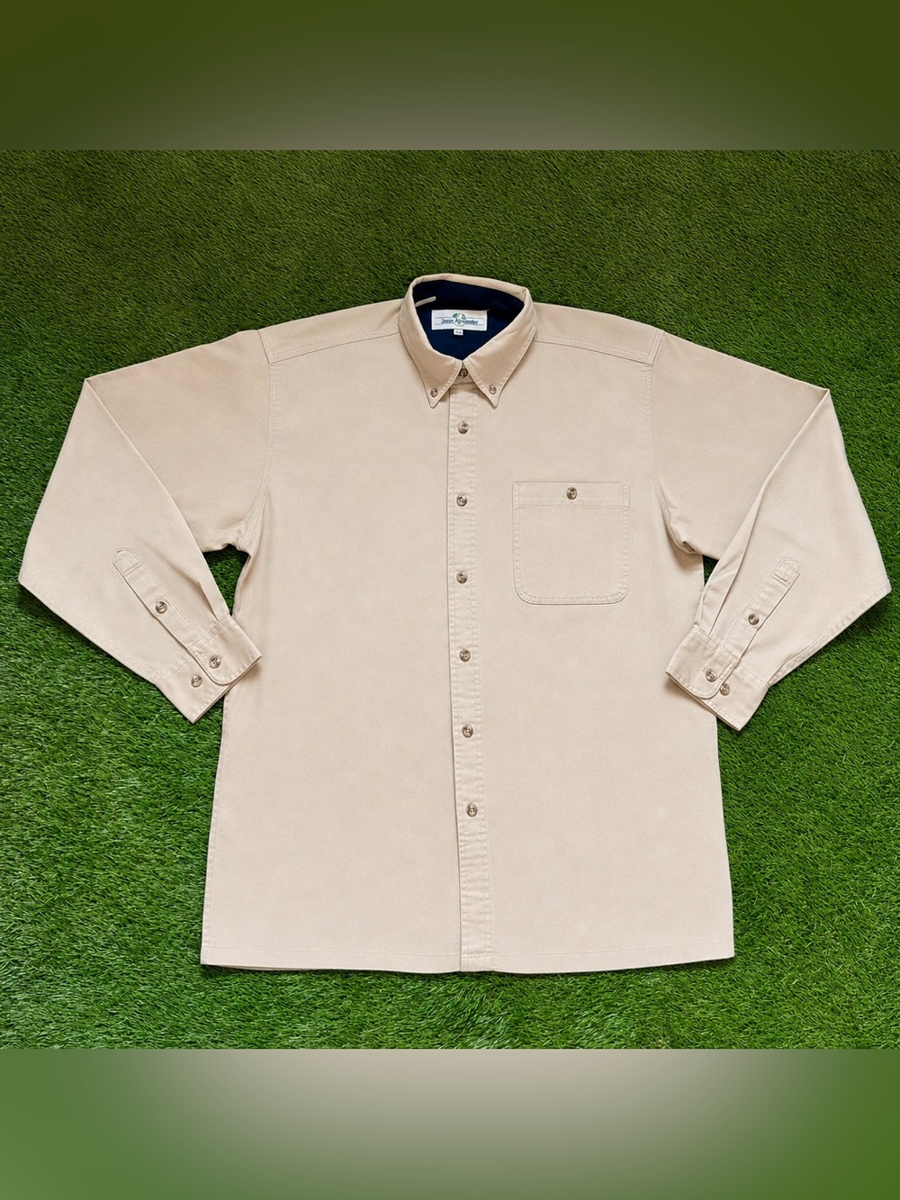 Jason Alexander Beige Button-Down Long Sleeve Shirt Men’s Medium
